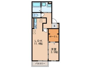 グレースタウン江南Ｆの物件間取画像